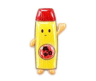 動く！黄色いボトルのぷっくり日常のスタンプ1（動きの見本）